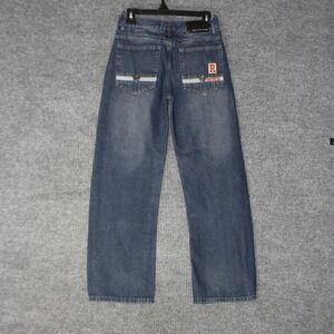 Rocawear Original Fit Jeans Kids 14 Blue Dark Wash Baggy Hip Hop Y2K